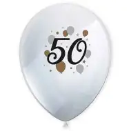 "50" uzorka lateks baloni, set od 6 komada