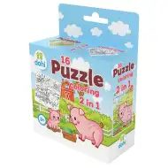 16-dijelna bojanka puzzle 2 u 1 - Svinja