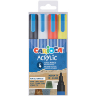 Acrilyc akrilni marker s okruglim vrhom, set od 4 kom - Carioca