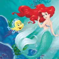 Ariel mala sirena papirnati ubrusi set – 2-slojni, 33x33 cm, 20 komada