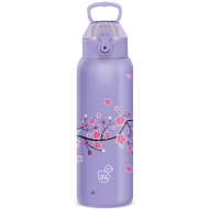 Ars Una: 3D Snow Flower ljubičasta metalna boca s dvostrukim zidom 700 ml