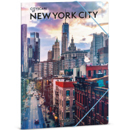 Ars Una: Cityscape - New York mapa s gumicom, veličine A4