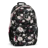 Ars Una: Flowery Black cvjetni AU-2 školska torba, ruksak 32x46x22cm