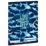 Ars Una: Lord of the Deep bilježnica s morskim psima za 1. razred, A/5 linije