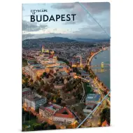 Ars Una: Mapa s gumicom A/4 Cityscape of Budapest