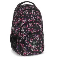 Ars Una: Peald Blossom Black cvjetni AU-2 školska torba, ruksak 32x46x22cm