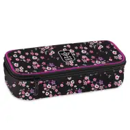 Ars Una: Pearl Blossom Black cvjetna tinejdžerska pernica 22,5x6x11,5cm
