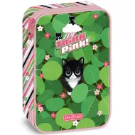 Ars Una: Think Pink višeslojna pernica s mačkom 15,5×22,5×4,5 cm