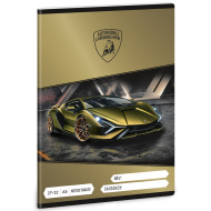 Ars Una: Žuta bilježnica s uzorkom Lamborghinija, s kvadratićima, A5 27-32