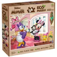 Avanture Minnie miša i patke Daisy 2 u 1, Eco maxi slagalica od 24 dijela i bojanka 70x50 cm – Lisciani