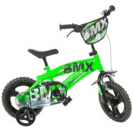 BMX 12” dječji bicikl s pomoćnim kotačima, zelene-crne boje – Dino Bikes bicikl