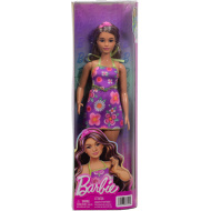 Barbie: Fashionista prijateljice, modna lutka u cvjetnoj haljini s ljubičastim pramenovima – Mattel