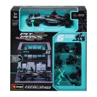 Bburago: F1 trkaći automobil 1/43 - MB AMG W15 E Performance boks stanica
