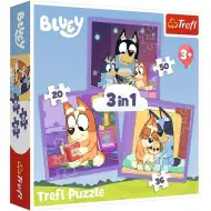 Bluey 3 u 1, puzzle s 20-36-50 dijelova - Trefl