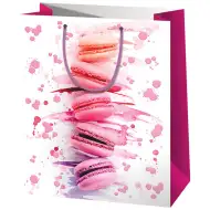 Cardex: Rozi macaron ekskluzivna srednja poklon vrećica 18x23x10 cm