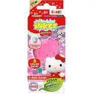 Craze Inkee: Veganske bombe za kupanje u obliku - Hello Kitty s aromom šećerne vate, pakiranje od 3 komada