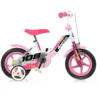 Dino Sport 108 ružičasto-bijeli dječji bicikl veličine 10 - Dino Bikes bicikl