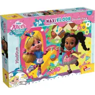 Disney Alisa u zemlji čudesa 2 u 1 maxi puzzle od 24 dijela i bojanka 70x50 cm - Lisciani