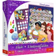 Disney+Princeze 2-u-1 društvena igra: Tko se smije zadnji? i Zmije i ljestve - Trefl