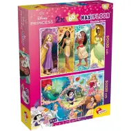Disney Princeze 2 u 1 maxi puzzle 2x60 komada i bojanka 50x35 cm - Lisciani