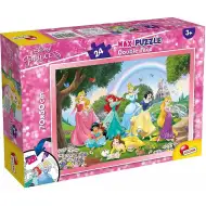 Disney princeze 2 u 1 maxi puzzle od 24 dijela i bojanka 70x50 cm - Lisciani