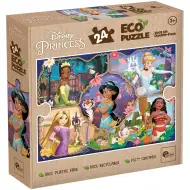 Disney princeze i njihove životinje 2 u 1, eko mini slagalica od 24 dijela i bojanka 35x25 cm - Lisciani