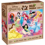 Disney princeze tim 2 u 1, Eco maxi slagalica od 24 dijela i bojanka 70x50 cm – Lisciani