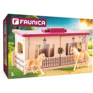 Faunica: Drvena konjička štala s 3 figurice konja – Woodyland
