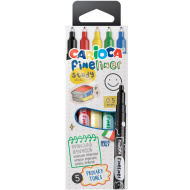 Fineliner Study Selection, set od 5 flomastera, 0,5 mm - Carioca