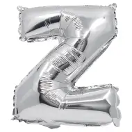 Folija balon u obliku slova, srebrne boje – slovo Z, 32 cm