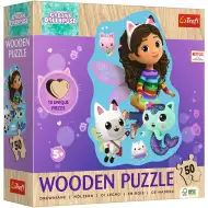 Gabi drvena kućica s obrisima, puzzle od 50 dijelova - Trefl