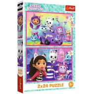 Gabi kućica za lutke igra s Gabijem 2x24 komada puzzle - Trefl