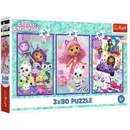 Gabi kućica za lutke šareni dani 3x80 komada puzzle - Trefl