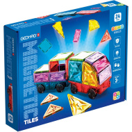 Geomag: Magnetic Tiles Gems vozila magnetske kocke, set od 24 komada