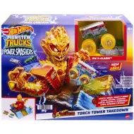 Hot Wheels: Monster Trucks Power Smashers vatrogasno čudovište set staza - Mattel