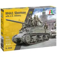 Italeri 1/35 M4A1 SHERMAN tenk s američkom posadom maketa