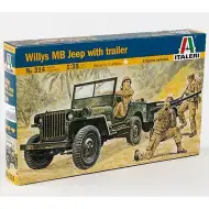 Italeri 1/35 Willys MB vojni Jeep s prikolicom maketa vozila