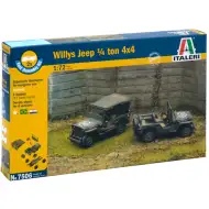 Italeri 1/72 Willys Jeep 1/4 ton 4x4 vojna vozila set maketa od 2 komada