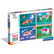 Jedan dan s jednorozima 4 u 1 slagalica - Clementoni
