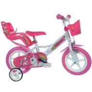Jednorog ružičasto-bijeli dječji bicikl veličine 12 - Dino Bikes bicikl
