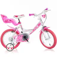 Little Heart ružičasto-bijeli dječji bicikl veličine 16 - Dino Bikes bicikl