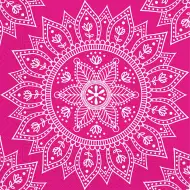 Mandala fuksija-bijeli set papirnatih salveta – 2-slojni, 33x33 cm, 20 komada