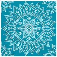 Mandala plavo-bijela dvoslojna papirnata salveta, pakiranje od 20 komada.