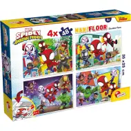 Marvel Spidey 2 u 1 maxi 4x48-dijelni puzzle i bojanka 35x25cm - Lisciani