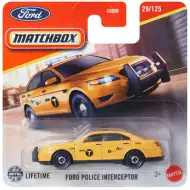 Matchbox: Ford Police Interceptor žuti autić 1/64 - Mattel
