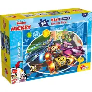 Mickey Mouse 2 u 1 maxi puzzle od 24 dijela i bojanka 70x50 cm - Lisciani