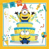 Minions salvete za rođendan – 2 sloja, 33x33 cm, 20 komada