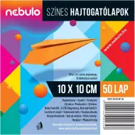 Nebulo: Šareni papir za presavijanje, 50 listova, 10x10 cm, 80g