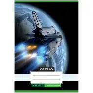 Nebulo: Spajalica bilježnica s crtama za 4. razred s motivom svemirskog šatla 21-32 A/5