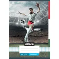 Nebulo: Spajalica bilježnica s uzorkom mađarske nogometne teme, karirani, 27-32 A/5